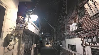 Korea Walking Tour - Seoul Jungnang-gu Sangbong-dong, Sangbongjungang-ro 8da-gil alley, night time
