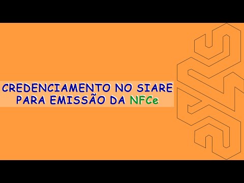 Credenciamento no siare para emissão da NFCe