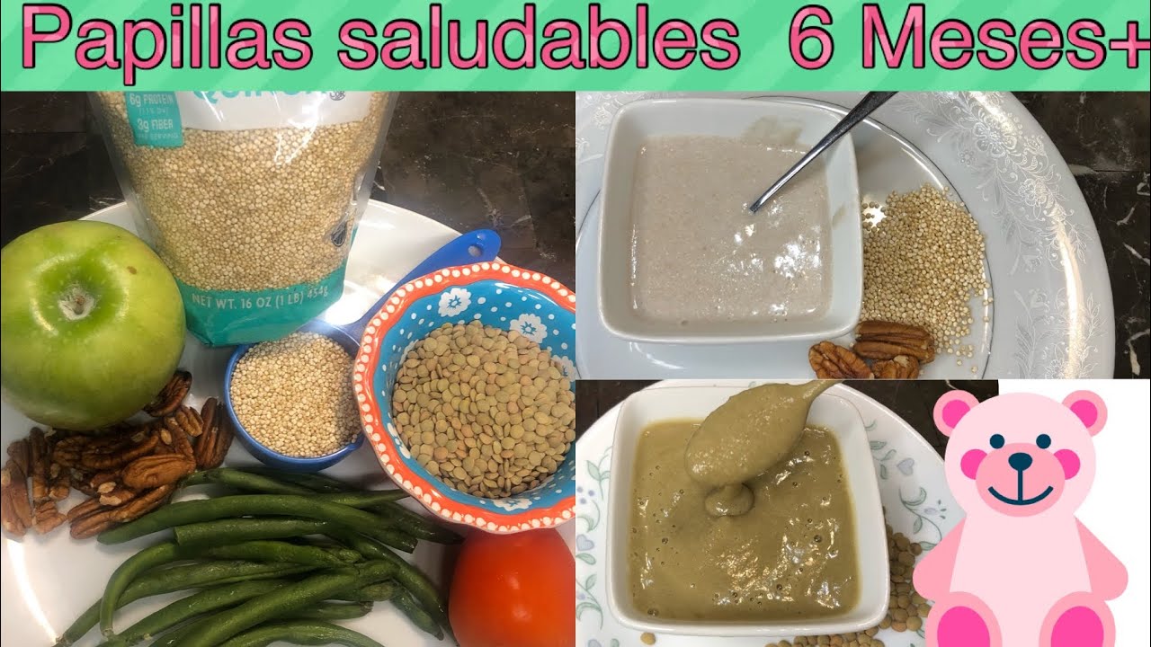 Papillas saludables para bebes👶🏻de 6 meses en adelante( desayuno comida y cena)