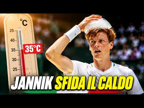 Video JANNIK SINNER verso WIMBLEDON allenamento con il GHIACCIO in testa per il CALDO intenso