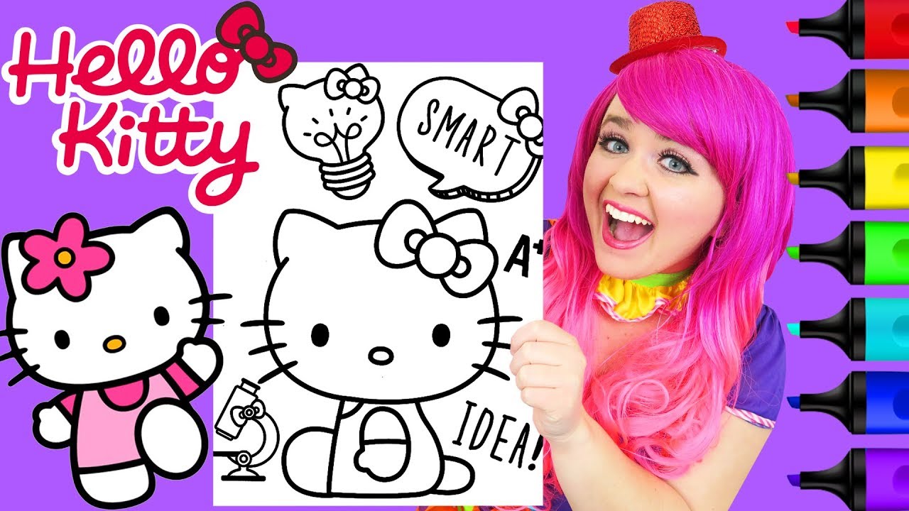 Download Coloring Hello Kitty Science Sanrio Coloring Page Prismacolor Markers Kimmi The Clown Youtube