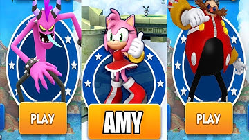Sonic Dash - Gameplay Walkthrough Part 40  - Amy, All Characters (iOS, Android)