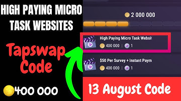 HIGH PAYING MICRO TASK WEBSITES CODE| Tapswap code | Tapswap daily cinema code 2nd video#tapswap