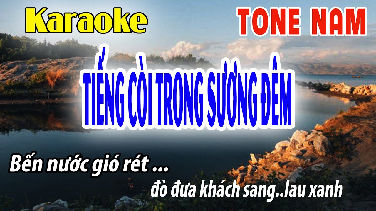 Karaoke Tone Nam Tiếng Còi Trong Sương Đêm | Dm | Đời Sống Và Âm Nhạc