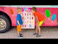 Chris et Niki explorent le camion de glaces de maman et d&#39;autres histoires drôles pour les enfants