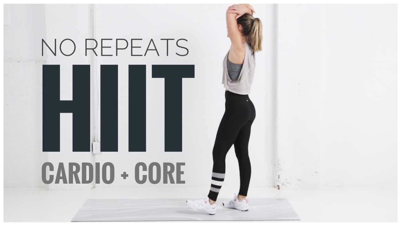 HIIT Cardio + Core // No Repeats, No Equipment Workout 