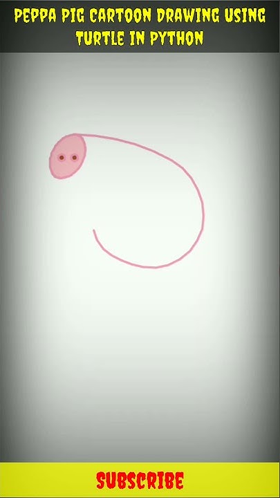 Peppa Pig Cartoon Drawing using Turtle Graphics in Python | Simple ...