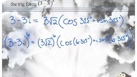 Powers of Complex Numbers in Trigonometric Form Part 1