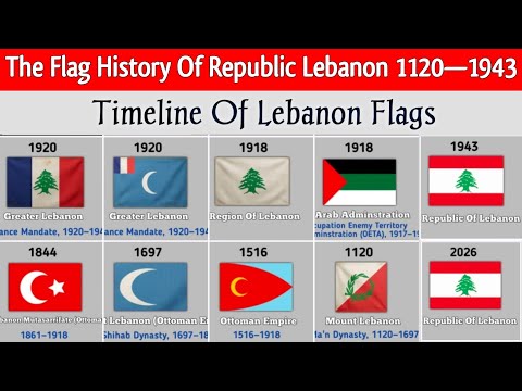 Historical Flags Of Lebanon 🇱🇧 Timeline 1120—1943 | Fedai Hossain | #flaghistory #lebanon #worldflag