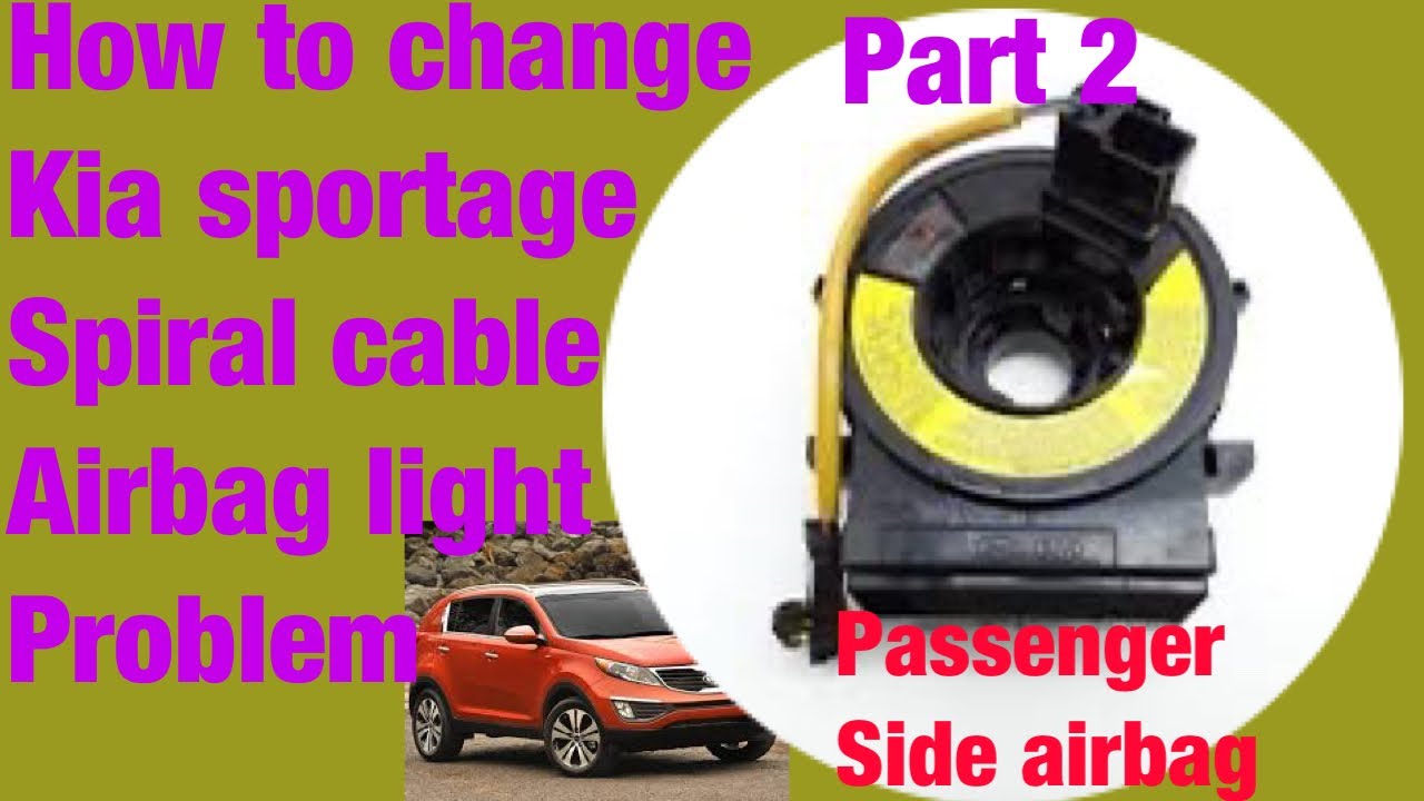 Kia sportage 2012 passenger airbag spiral cable replacement airbag