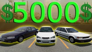 NEJLEPŠÍ AUTA DO 5000 KČ V BEAMNG !!!!!!!!!!