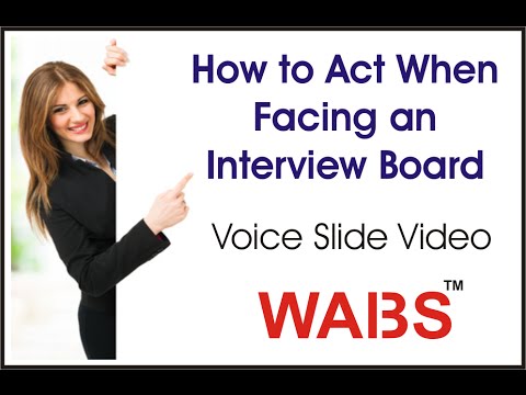 how to act in an interview