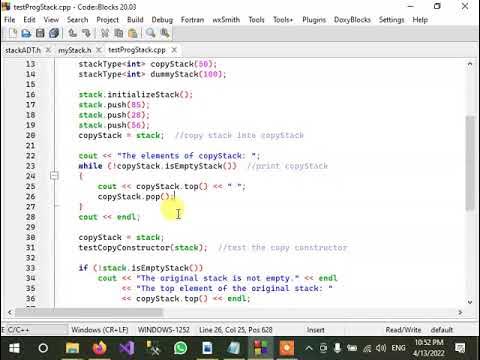 85 C++ CodeBlocks Stacks Example 18 1 - YouTube