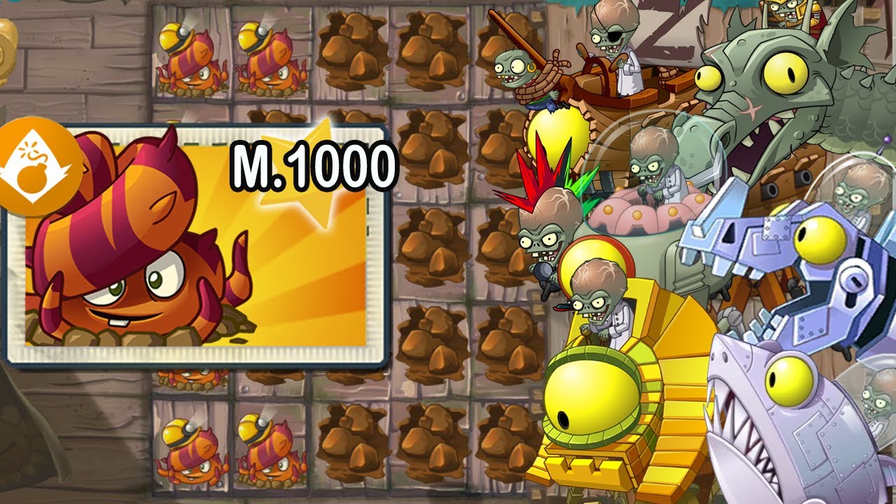 Plants vs Zombies 2 - Raiz de Escape Nivel 1000 vs Todos los Zombot ...