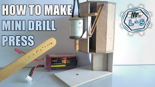 HOW TO MAKE MINI DRILL PRESS | MEMBUAT MESIN BOR MINI