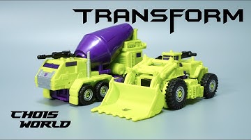 (Fast Transform) Devastator UW-04 MIXMASTER, SCRAPPER - Transformers G1 Ver, Movie