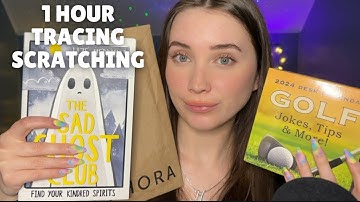 1 HOUR ASMR 😴 Tracing & Scratching on Books & Cardboard Items 😍
