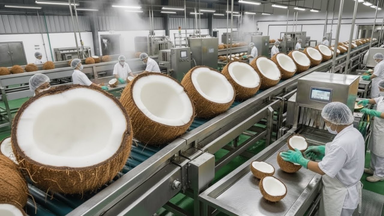 I Spent a Day in a COCONUT MILK Factory and Here's What I Learned (Full Process Factory)