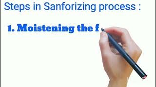 Sanforizing process in textile