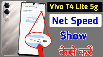 Vivo T4 Lite 5G net speed show/Vivo T4 Lite 5G me net speed kaise dekhe/network setting