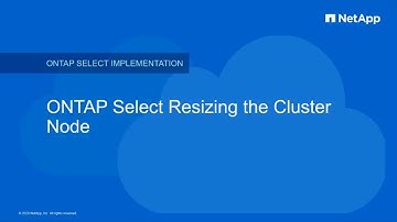 Resizing a NetApp ONTAP Select Cluster Node