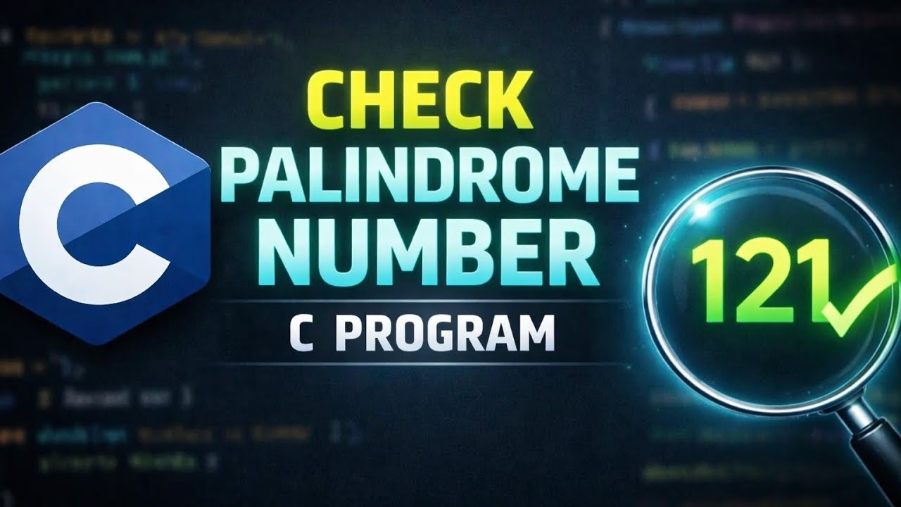 Program to check palindrome number | easy method | practice programming in c | Silent Coding #2026