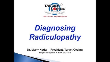 Target Coding Diagnosing Radiculopathy