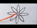 Beautiful Hand Embroidery Super Easy &amp; Simple Flower Design New Fancy Flower Embroidery Tutorial