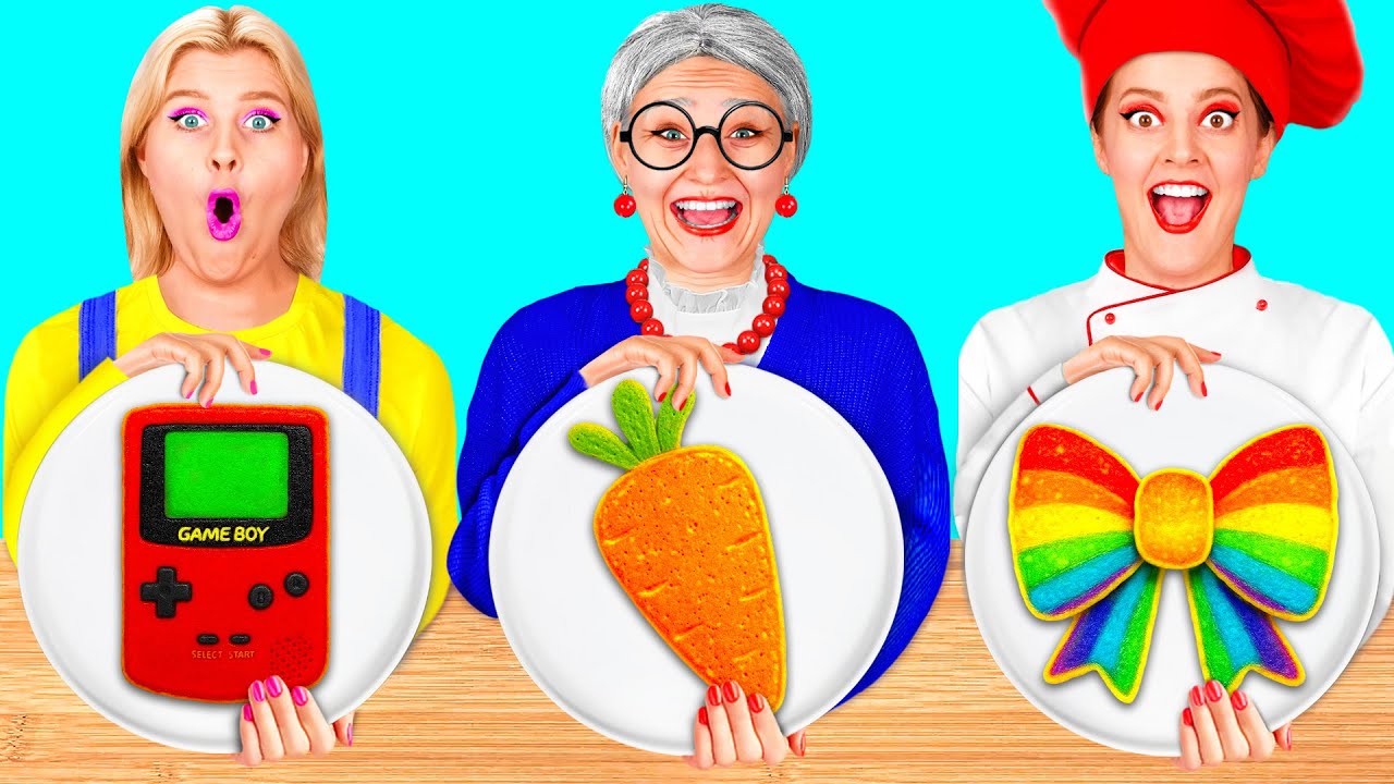 Я против Бабушки Кулинарный Челлендж Укрась Торт | Потрясающие Кухонные Лайфхаки от RaPaPa Challenge