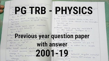 PG Trb physics/ Previous year question paper /trb physics study material/online classes/online test