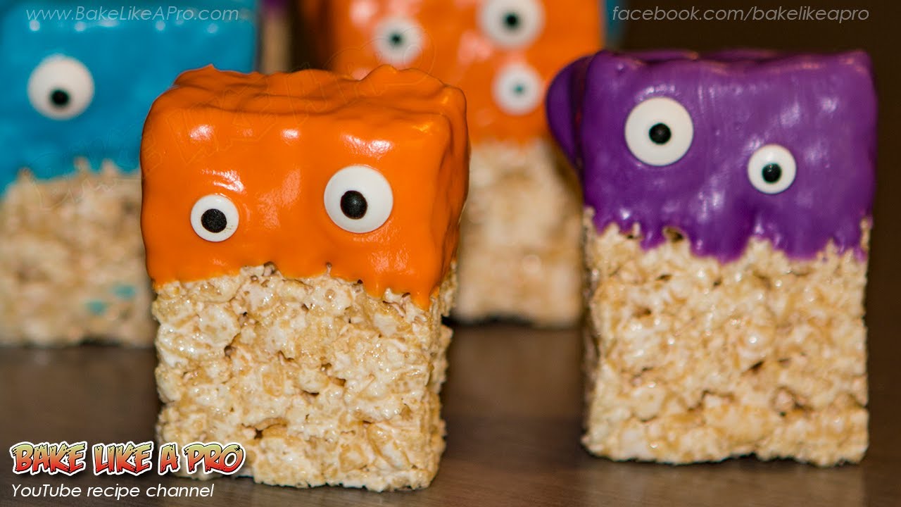 Monster Rice Krispie Treats {Dye-Free Recipe} - FeelGoodFoodie