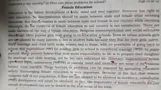 Female education paragraph