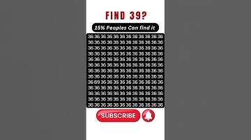 Can you find 39? 🤔 | #viral #shorts #short #brainteaser #challenge #mindgames