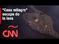 Esta casa escapó de la lava del volcán en La Palma