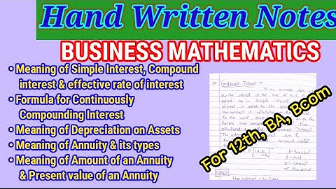 #3 Simple and Easy hand written notes of Business Mathematics ||Matrix And Determinants #12th #bcom