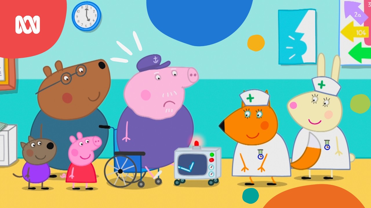 Grandpa Pig has a hospital sleepover 🏥 | Peppa Pig | ABC Kids