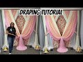 Learn how to add beautiful draping to a flower wall