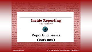 Reporting basics (part one)
