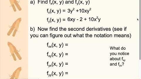 Multivariable calculus 14.3b second partial derivatives