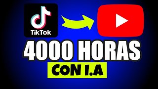 Cómo CRECER EN YOUTUBE  Conseguir las 4000 HORAS de Visualización 2023 [Método TikTok]