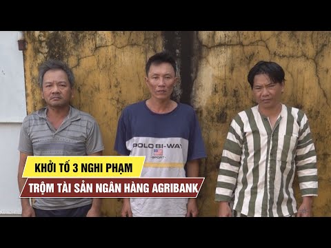 Video 3 nghi phạm trộm tài sản ở chi nhánh Agribank Chợ Lách... - youtube