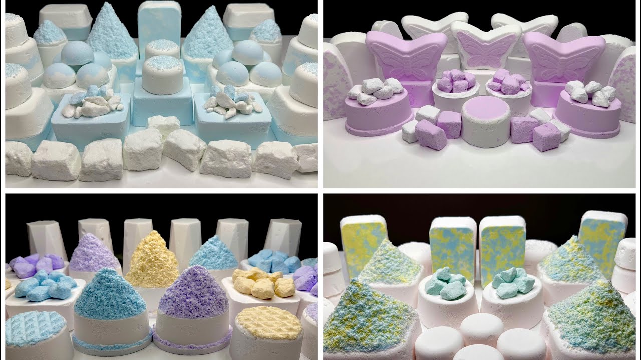 Asmr baking soda / 8 videos in 1 / satisfying