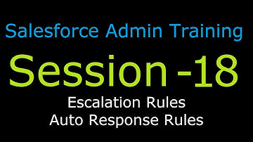 Session 18 : Free Salesforce Training | Escalation Rules | Auto Response Rules