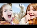 NAVEY and ADLEY find a POLAR BEAR!!  New Animal Zoo Transfer &amp; a Best Snowboarding Day Ever with Dad