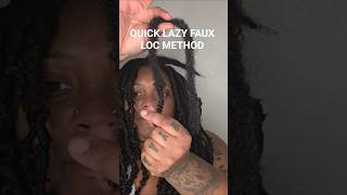 Quick lazy faux loc install method #fauxlocs #fauxlocshairstyles #fauxlocstutorial #hairstyleshorts