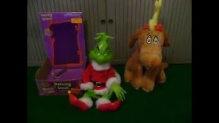HOW THE GRINCH STOLE CHRISTMAS~GEMMY~DANCING SANTA GRINCH~PLUSH DOG MAX