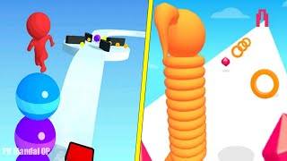 💙Stack Rider Vs Long Neck Game All Levels Gameplay Android iOS Walkthrough