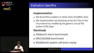 FAST '15 - Non-blocking Writes to Files