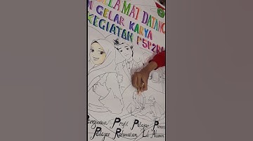 Thumbnail of Gambar Poster Pendidikan kegiatan P5P2RL MTsN 1 #shortsfeed #shortvideo #shorts#poster #art#drawing