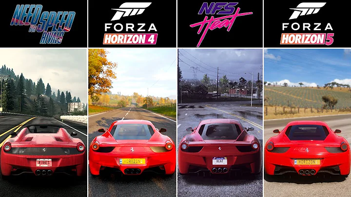 NFS Rivals vs Forza Horizn 4 vs NFS Heat vs Forza Horizon 5 | Sound and Top Speed Comparison | (HD)